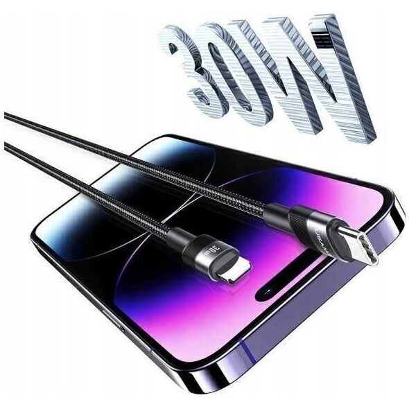 Καλώδιο USAMS USB-C σε Lightning 30W 1.2m Καλώδιο Δεδομένων από Κράμα Αλουμινίου Σειρά SY SJ729USB01 (US-SJ729)