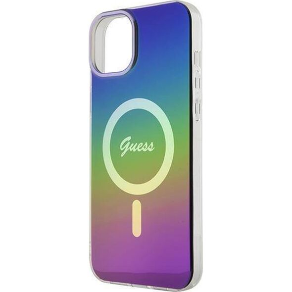 Guess GUHMP15MHITSK iPhone 15 Plus/ 14 Plus 6.7" σκληρή θήκη ουράνιο τόξο IML Ιριδίζον MagSa