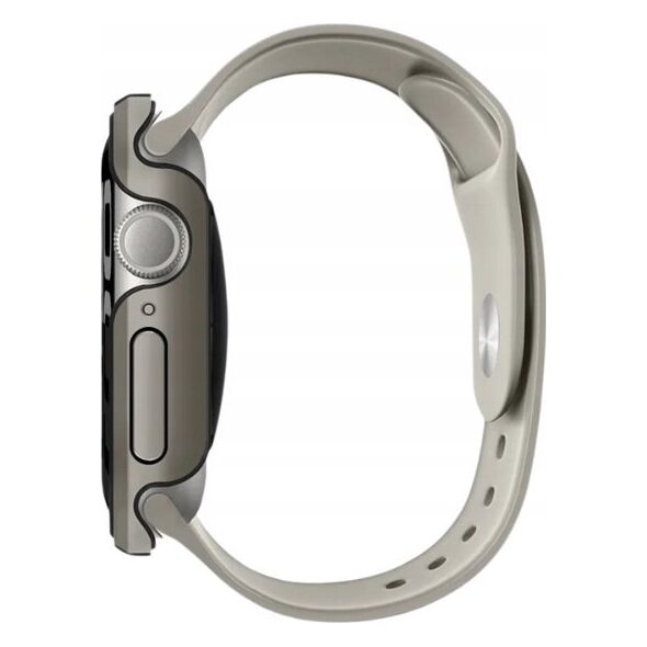 UNIQ θήκη Valencia Apple Watch Series 46mm τιτάνιο ασημί