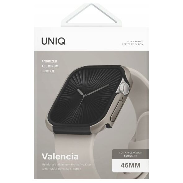 UNIQ θήκη Valencia Apple Watch Series 46mm τιτάνιο ασημί