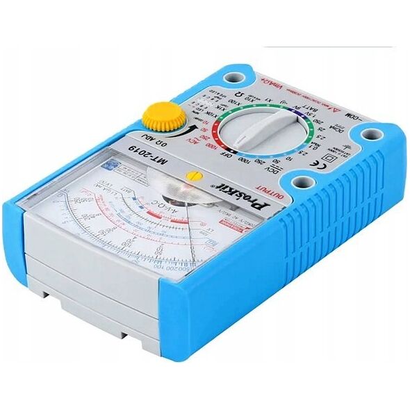 Αναλογικό πολύμετρο 0.1-1000V AC/DC, 0.05-250mA DC, με μέτρηση αντίστασης και χωρητικότητας, τρανζίστορ, διόδων, δοκιμή κυκλώματος, Pro'sKit
