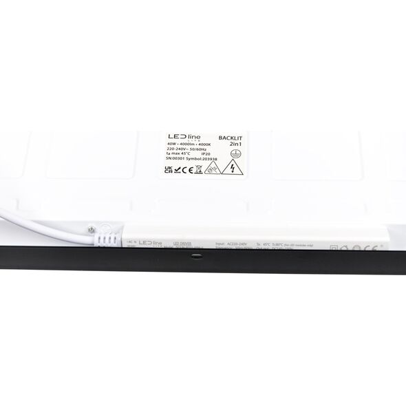 LED πάνελ 40W 4000K 4000lm, 60x60, επιφάνεια - ενσωματωμένο 2σε1 μαύρο