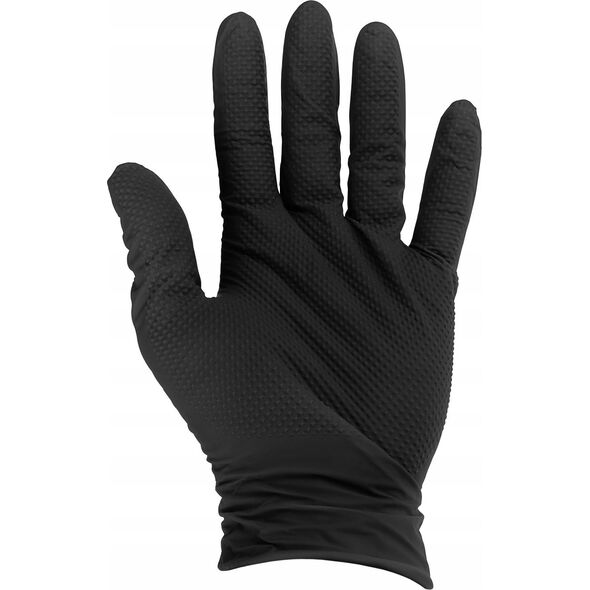 Νιτριλοειδή γάντια SOLID GRIP 50τμχ. μ. XL μαύρα (10)