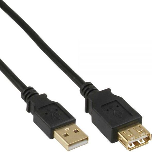 Kabel USB InLine USB-A - 10 m Czarny (34611S)