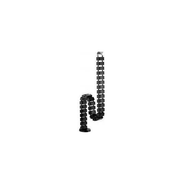 Organizer InLine InLine® Cable duct flexible for height-adjustable desks, 4 compartments, 68x36mm max. 1.28m, black