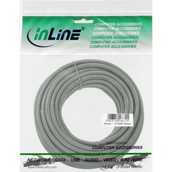 InLine Patchcord U/UTP, Cat.5e, szary 30m (71430)
