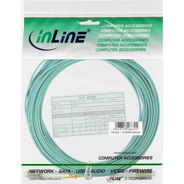 InLine Patchcord światłowodowy LC/LC, 50/125µm, OM3 30m (88530O)