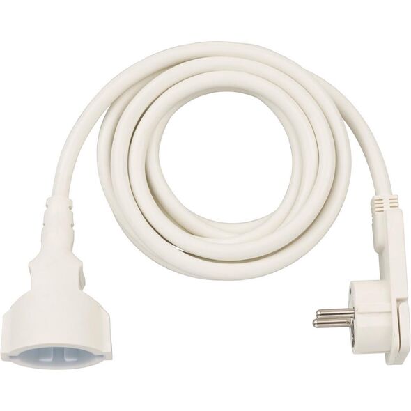 Brennenstuhl Quality Plastic Extension Cable with Flat Plug 3m H05VV-F3G1.5 white (1168980230) (BNN1168980230) έως 12 άτοκες Δόσεις