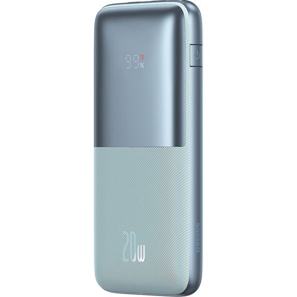 Baseus Bipow Pro powerbank 10000mAh 20W 2x USB-A + USB-C + USB 3A 0.3m cable blue