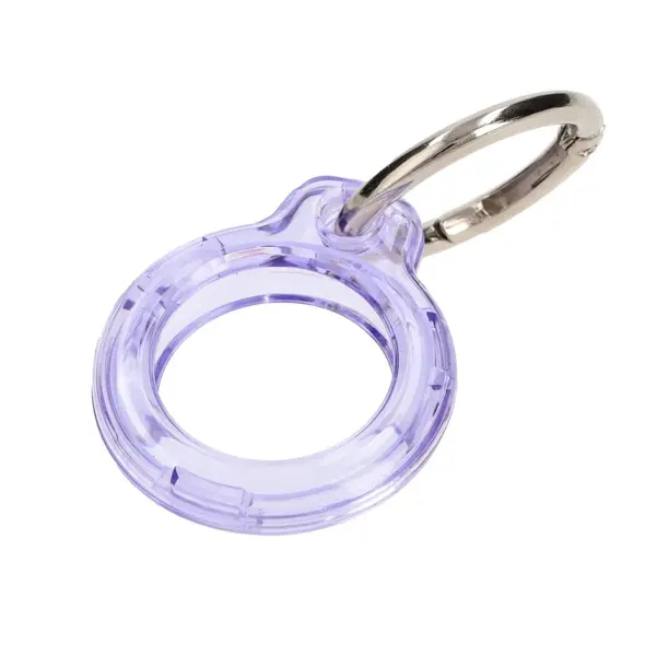 Bizon Case Locator Keychain Apple AirTag clear-purple