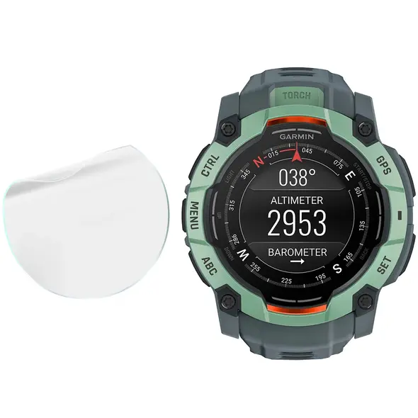 Bizon Glass Watch Hydrogel Garmin Instinct 3 45 mm [2 PACK]