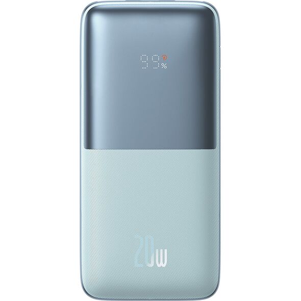 Baseus Bipow Pro powerbank 10000mAh 20W 2x USB-A + USB-C + USB 3A 0.3m cable blue