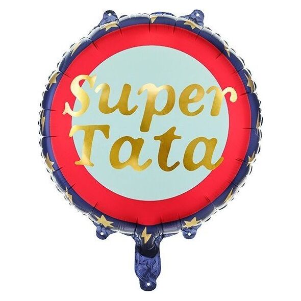 PartyDeco Balon foliowy Super Tata dzień ojca taty na hel