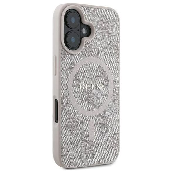 Guess Guess GUHMP16MG4GFRP iPhone 16 Plus 6.7" różowy/pink hardcase 4G Ring Classic Logo MagSafe