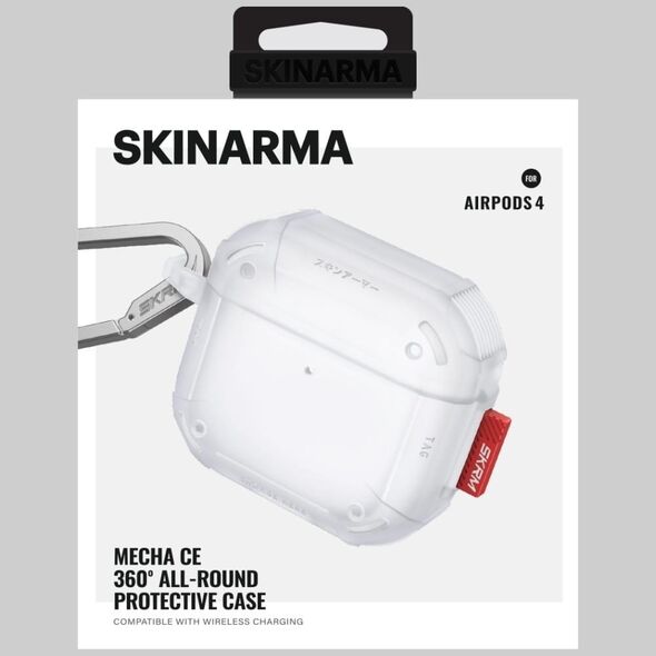 Θήκη SKINARMA Mecha CE για AirPods 4 frost
