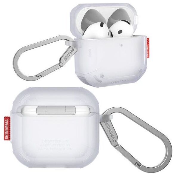 Θήκη SKINARMA Mecha CE για AirPods 4 frost