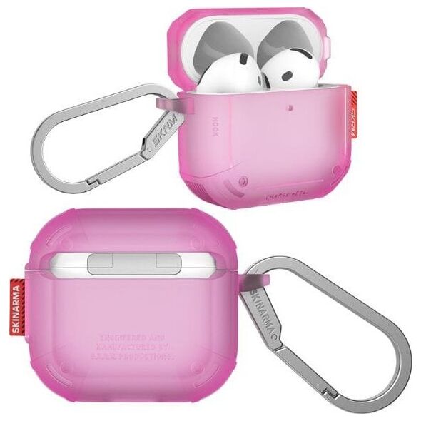 Θήκη SKINARMA Mecha CE για AirPods 4 φούξια