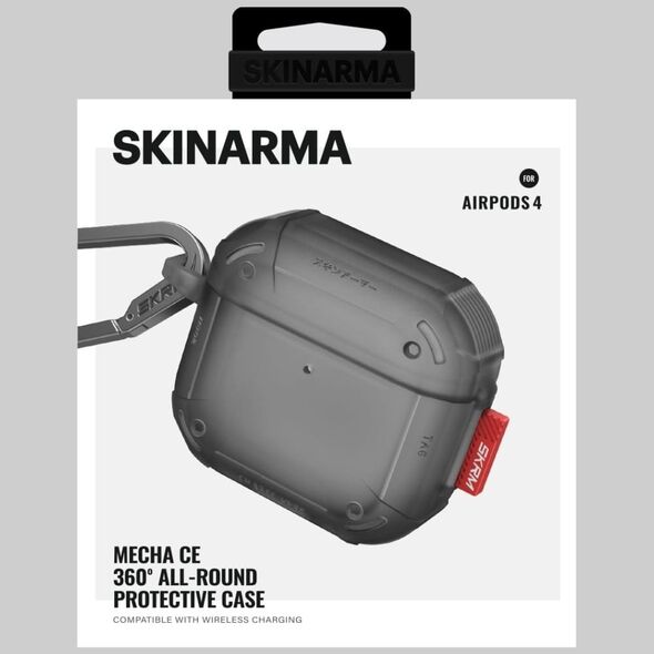 Θήκη SKINARMA Mecha CE για AirPods 4 smoke