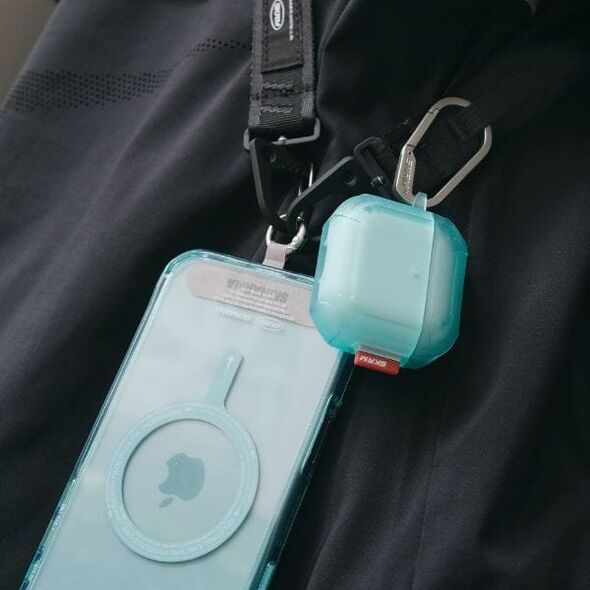 Θήκη SKINARMA Mecha CE για AirPods 4 τιρκουάζ