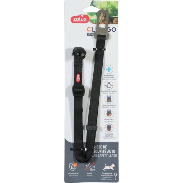 ZOLUX Pas samochodowy dla psa do szelek CLIP&GO XS/S