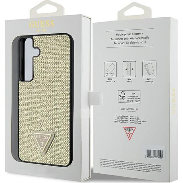 Guess GUHCS24SHDGPPD S24 S921 złoty/gold hardcase Rhinestone Triangle
