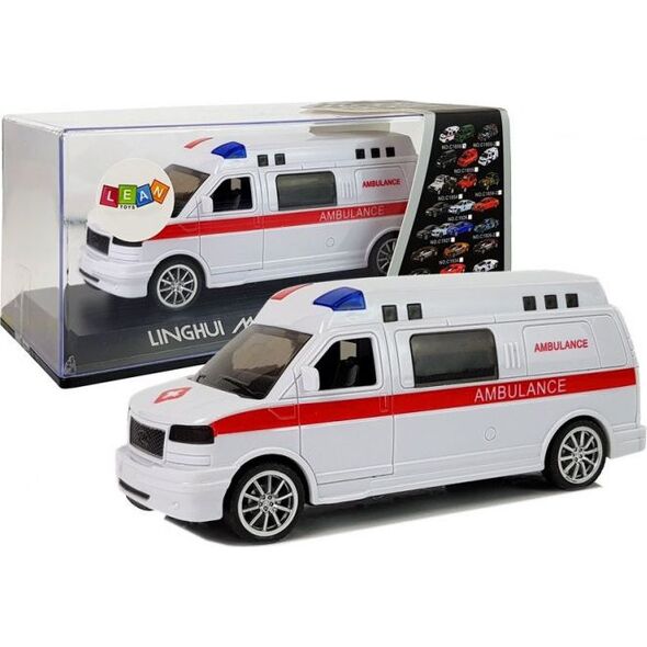 Lean Sport Ambulans Karetka Pogotowia z Napędem Dźwięk Syrena Światła