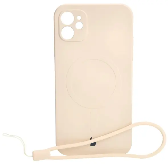Bizon Case Silicone Magnetic Apple iPhone 11 beige