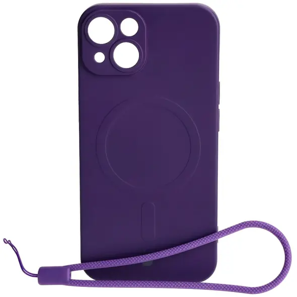 Bizon Case Silicone Magnetic Apple iPhone 14 plum