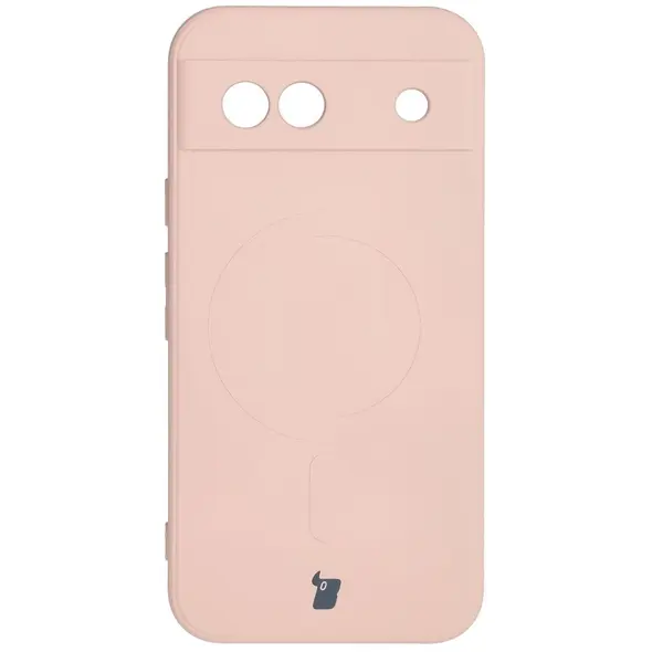 Bizon Case Silicone Magnetic Sq Google Pixel 8a light pink
