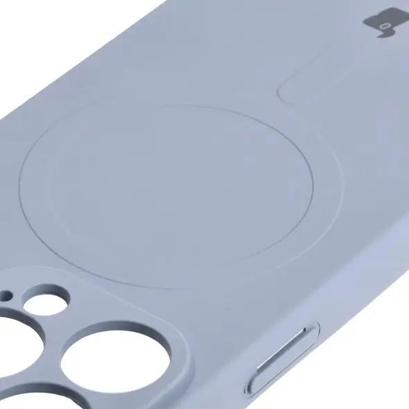 Bizon Case Silicone Magnetic Apple iPhone 15 Pro grey
