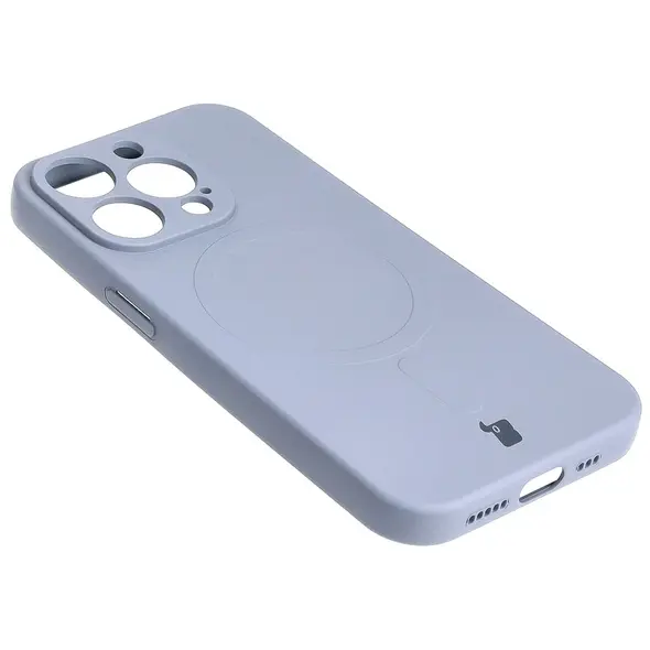 Bizon Case Silicone Magnetic Apple iPhone 15 Pro grey