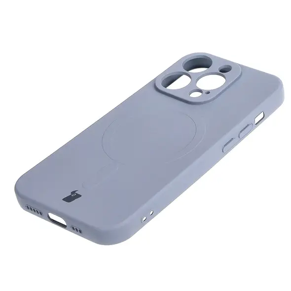 Bizon Case Silicone Magnetic Apple iPhone 15 Pro grey