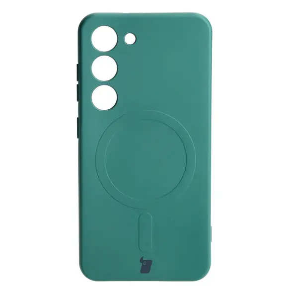 Bizon Case Silicone Magnetic Samsung Galaxy S23 dark green