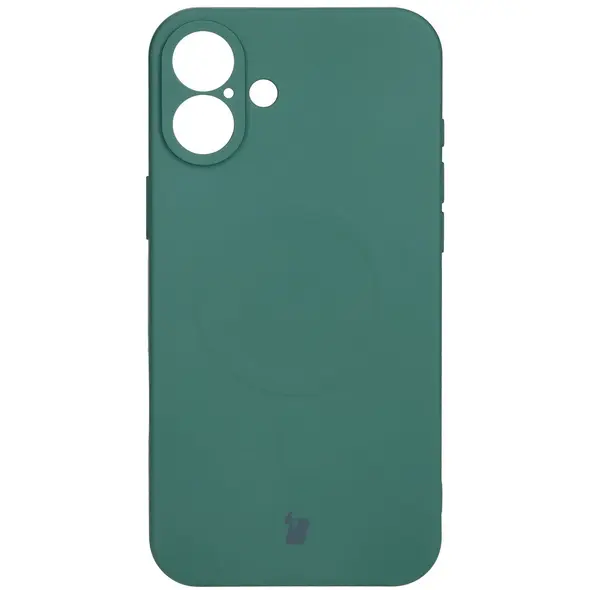 Bizon Case Silicone Magnetic Apple iPhone 16 dark green