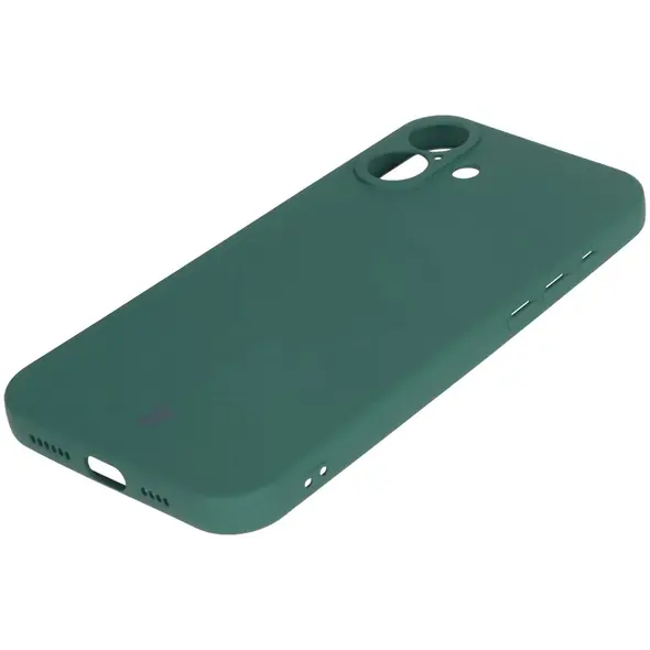 Bizon Case Silicone Magnetic Apple iPhone 16 dark green
