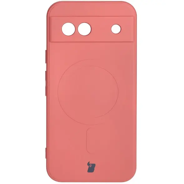 Bizon Case Silicone Magnetic Sq Google Pixel 8a dirty pink