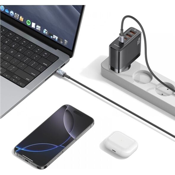 Καλώδιο USAMS Huan Series SJ751 240W USB-C σε USB-C 1,2 m τιτανίου