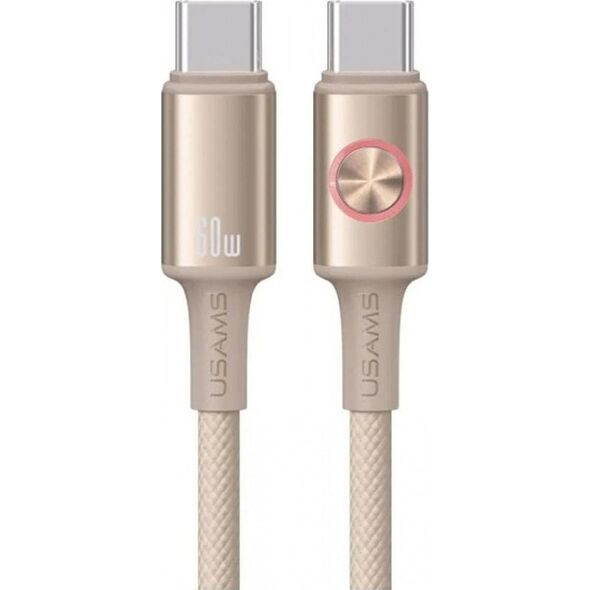 Καλώδιο USAMS Huan Series SJ752 60W USB-C σε USB-C 1,2 m τιτάνιο