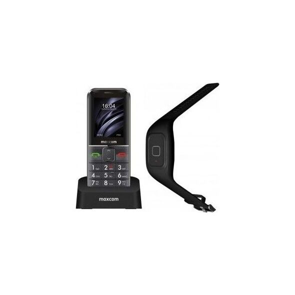 Telefon komórkowy Maxcom MM735 Comfort + opaska SOS Czarny