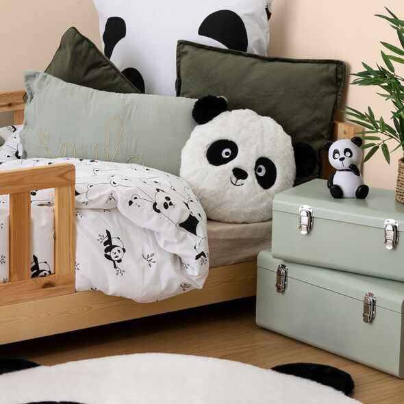 Στρογγυλό μαξιλάρι PANDA με αυτιά, Ø 27 cm