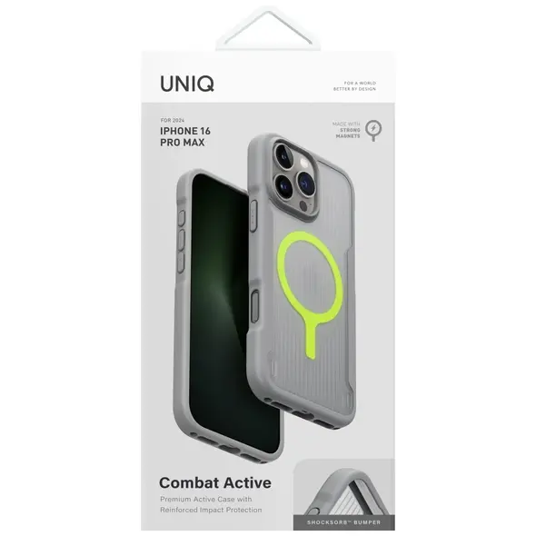 UNIQ Combat Active Apple iPhone 16 Pro Max Magclick Charging grey