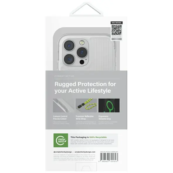 UNIQ Combat Active Apple iPhone 16 Pro Magclick Charging lume white