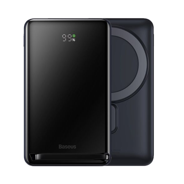 Powerbank Baseus Magnetic Bracket Wireless Charge MagSafe 10000mAh 20W navy blue + USB-C Baseus Xiaobai Series Cable 60W 0,5m