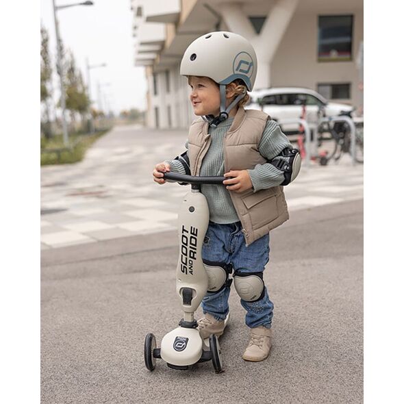Scoot and Ride Ochraniacze dla dzieci, na rolki, wrotki, hulajnogę, rozm. S, kolor: Ash