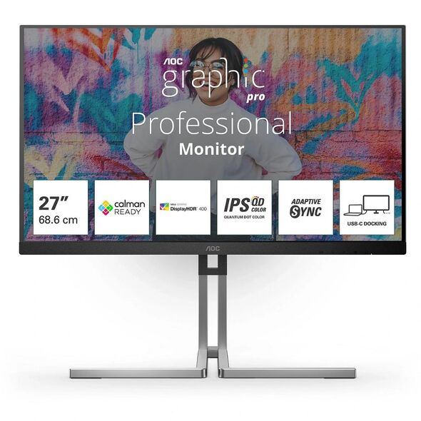 AOC Q27U3CV QHD Grapgic Pro Monitor 27' (Q27U3CV) (AOCQ27U3CV) έως 12 άτοκες Δόσεις