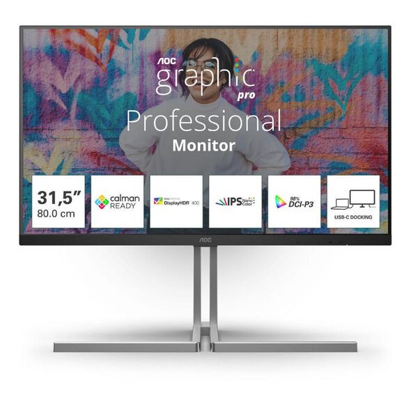 AOC U32U3CV UHD Grapgic Pro Monitor 32' (U32U3CV) (AOCU32U3CV) έως 12 άτοκες Δόσεις