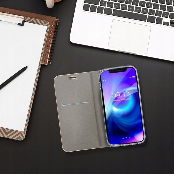 Θήκη LUNA Book Gold για XIAOMI Redmi Note 14 PRO 5G / 14 PRO PLUS 5G ασημί