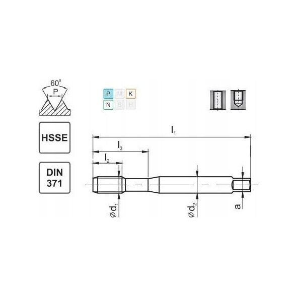 ΑΡΙΣΤΕΡΟΣ ΣΠΕΙΡΟΤΑΠΗΡΑΣ M 6 DIN-371C (6H) HSSE 800   F