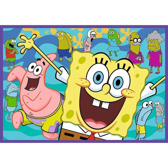 PUZZLE 4x250 Τρελός κόσμος Sponge Boba 13342