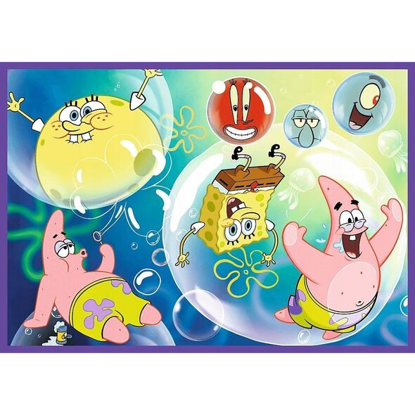 PUZZLE 4x250 Τρελός κόσμος Sponge Boba 13342